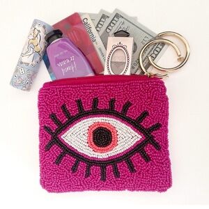 Evil eye coin purse